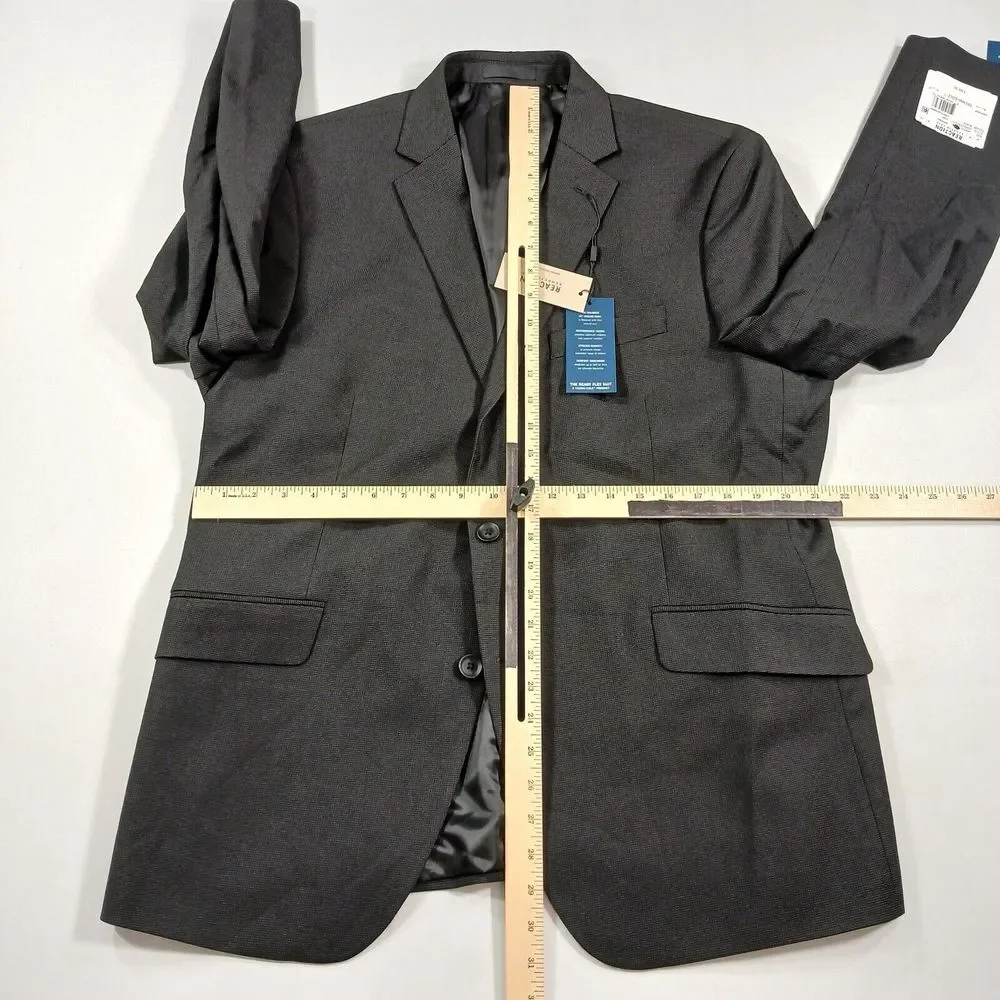 Kenneth Cole Slim-Fit Blazer Mens 46R 46 Black Performance Suit Jacket‎ NEW
